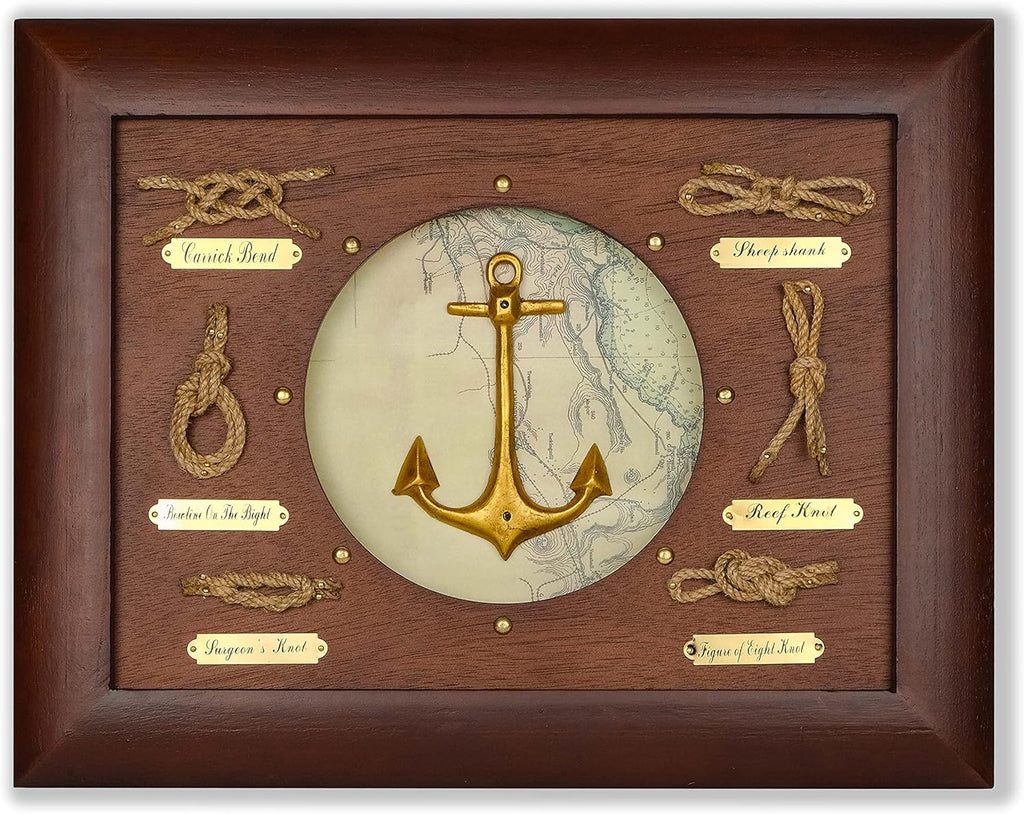 Nautical Knot Board Frame Wall Decor Anchor Pack of 2 A6969
