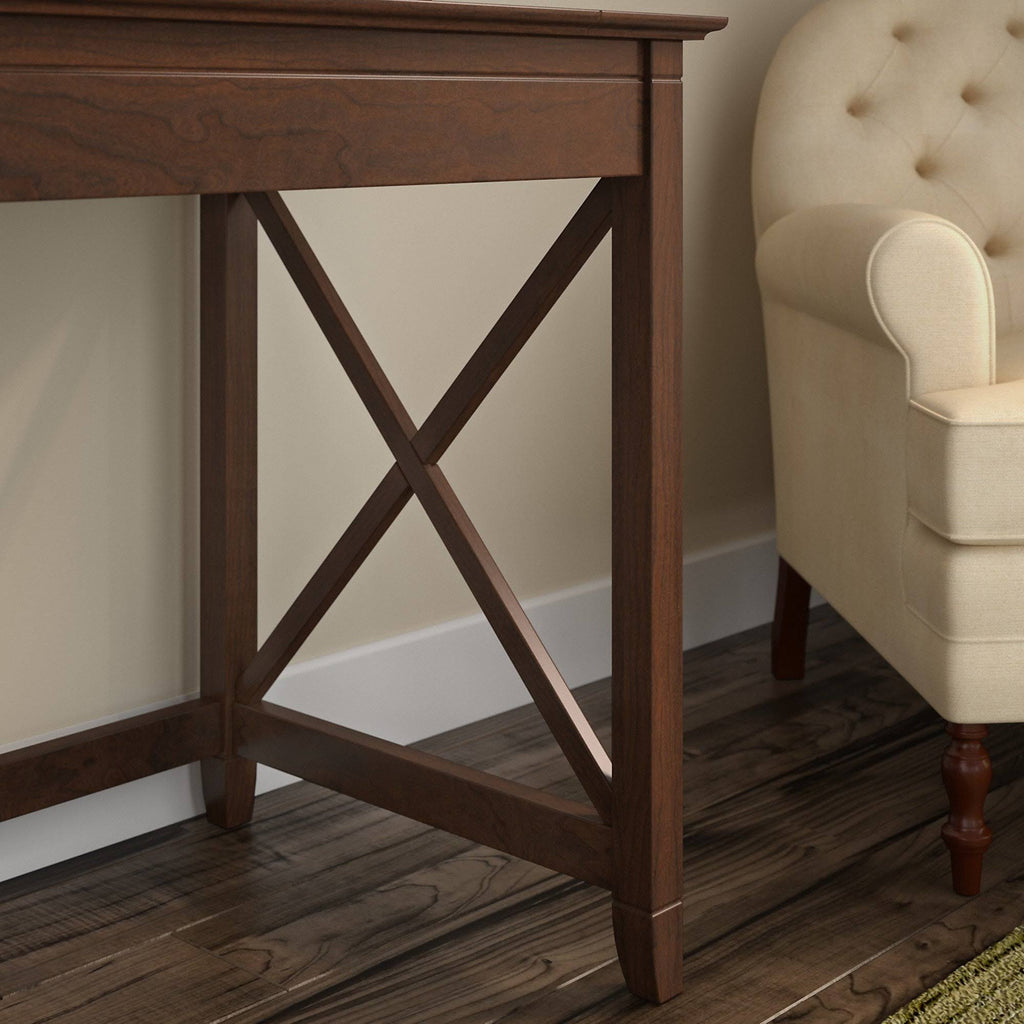 Linen White Oak L Shaped Desk with Hutch and 2 Drawer Mobile File Cabinet E3568