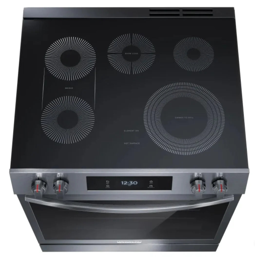 30 In 6.2 Cu Ft Electric Convection 5-Burner Range with Air Fry J73451