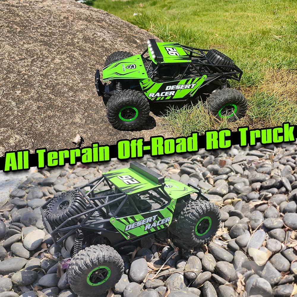 Remote Control Car 1/16 Scale Off-Road Monster Truck Green Z1963