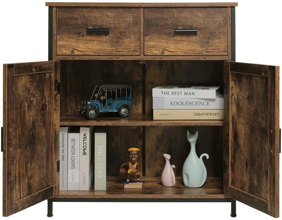 Industrial Storage Cabinet with 2 Drawers and Doors K560