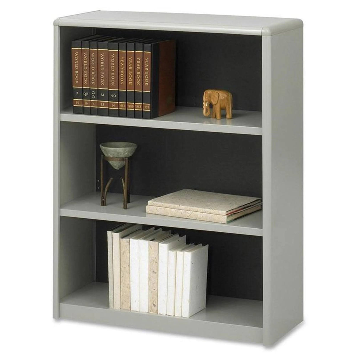 Gray 3-Shelf Bookcase E48133