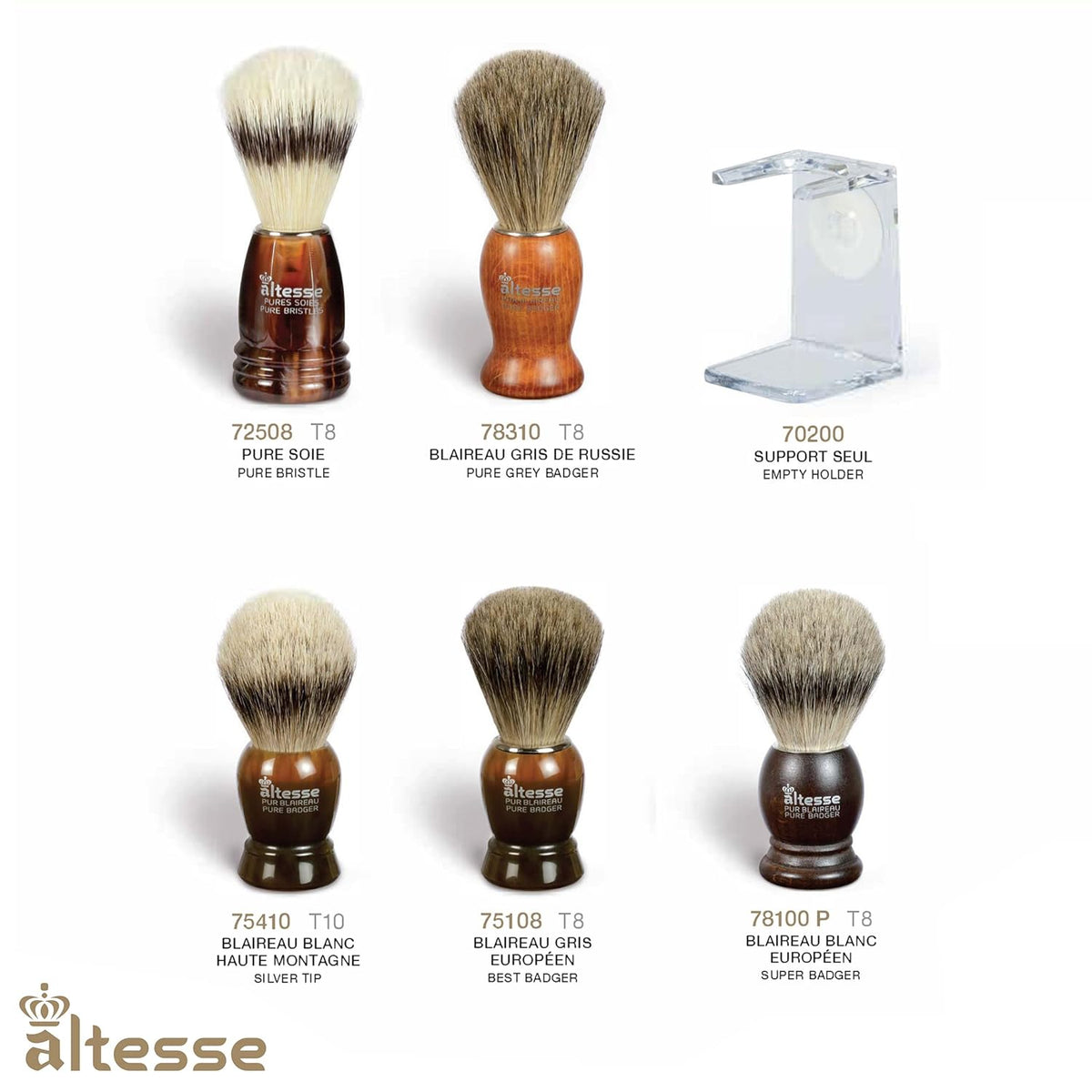 High Mountain White Badger Shaving Brush Q469