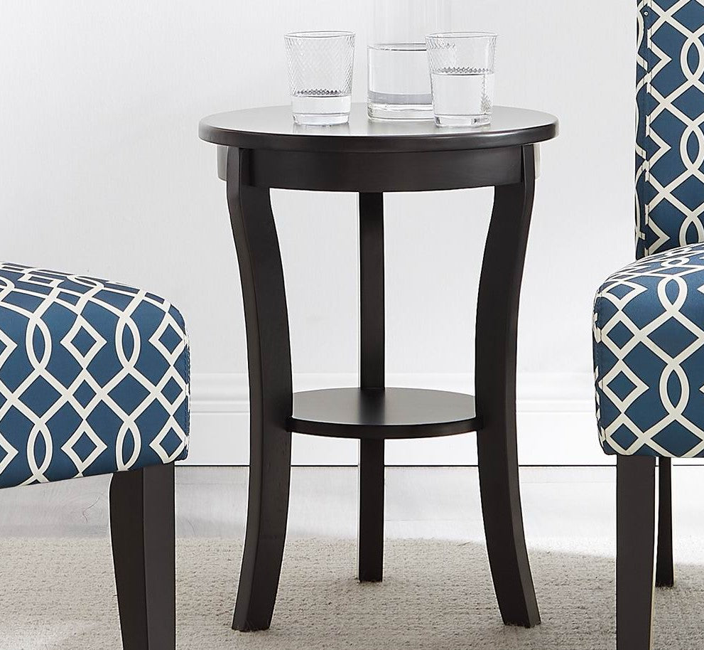 3pc Blue Fabric Upholstered Side Table and 2 Chairs O3764