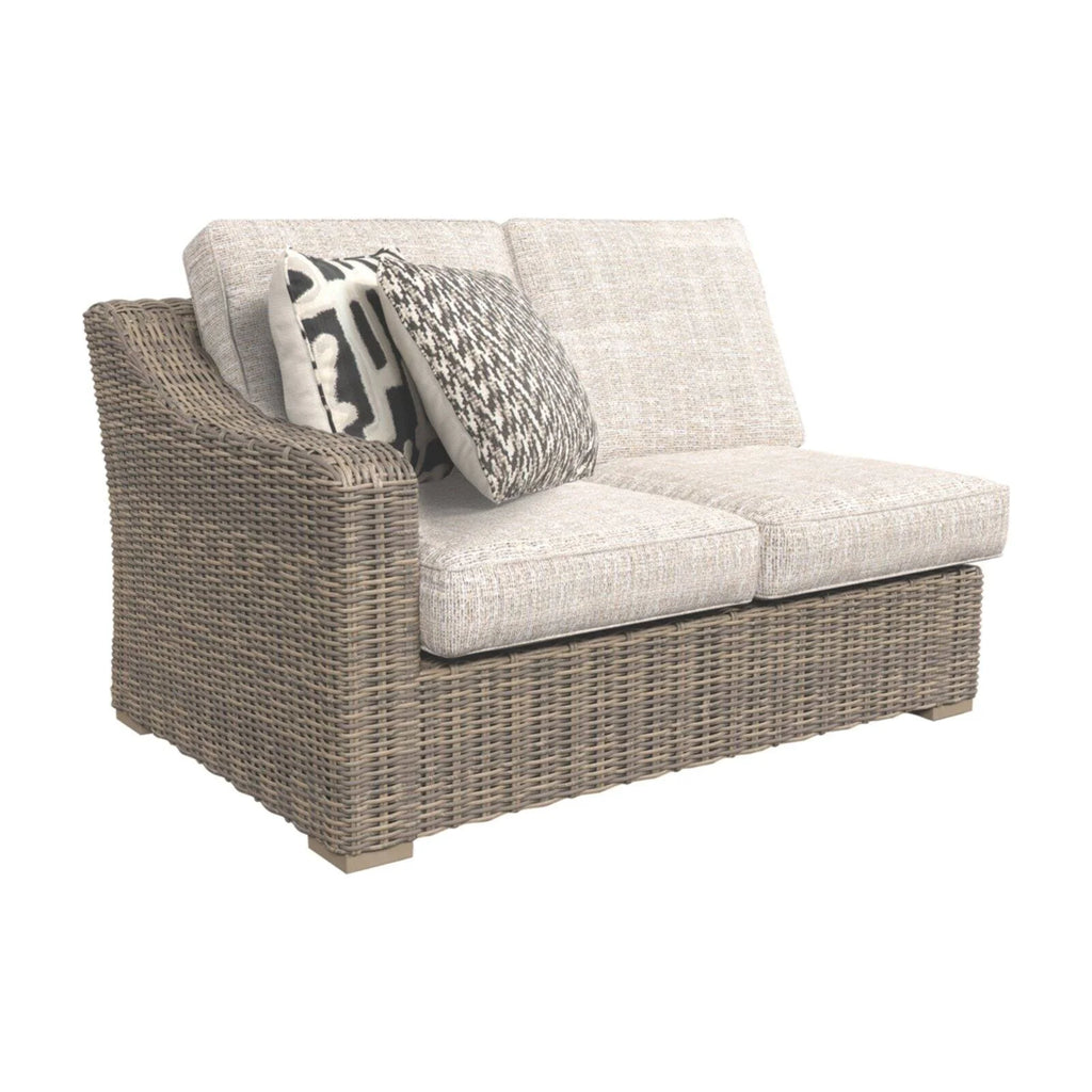 Beige 2 Piece Patio Loveseat Set Q786