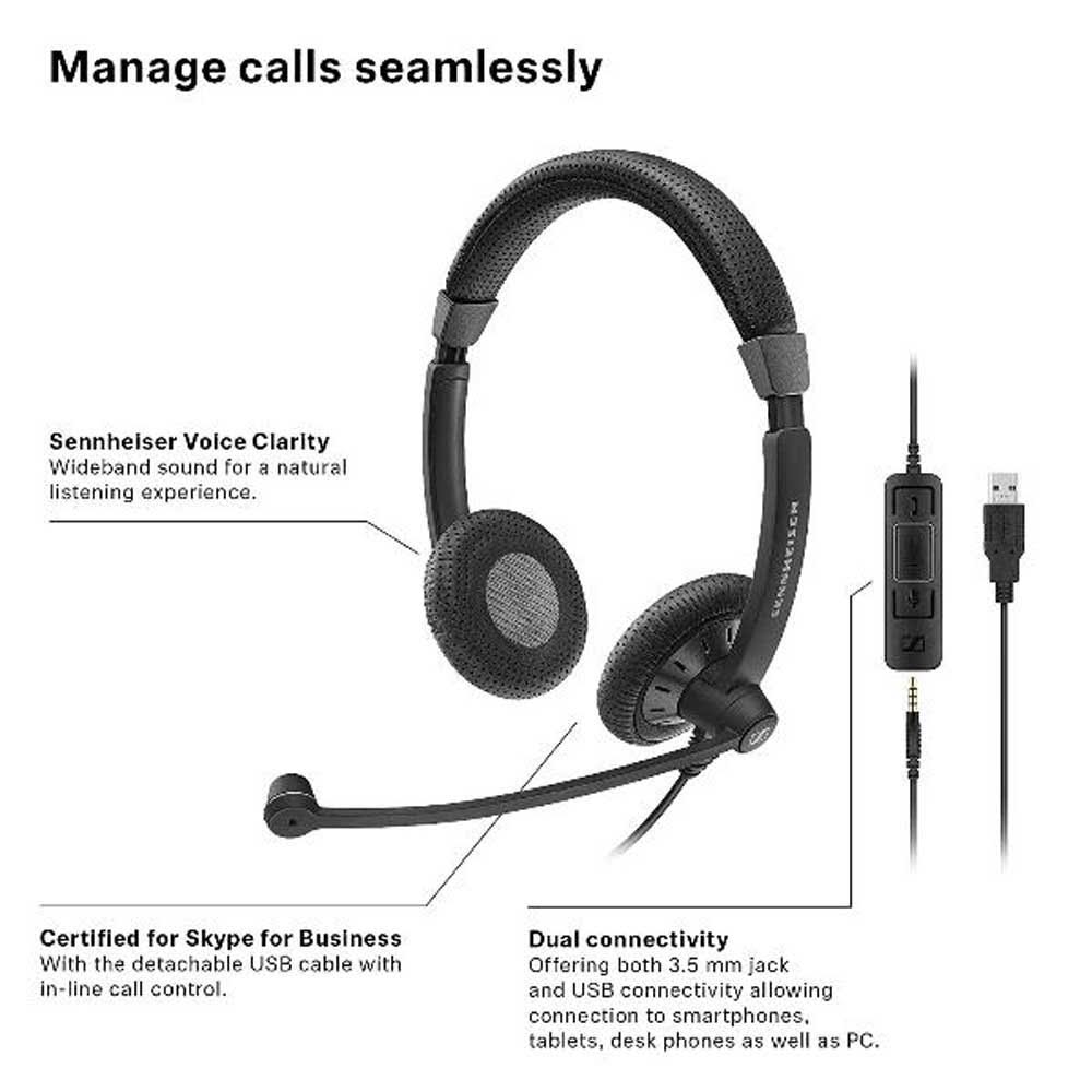 Sennheiser SC 75 USB MS Headphones One Size Z757