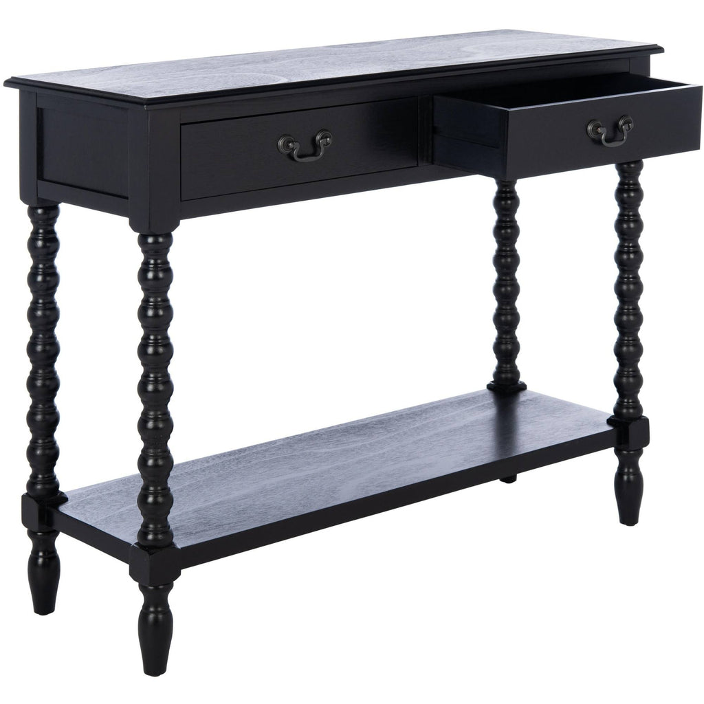 Black 2 Drawer Console Table N87237
