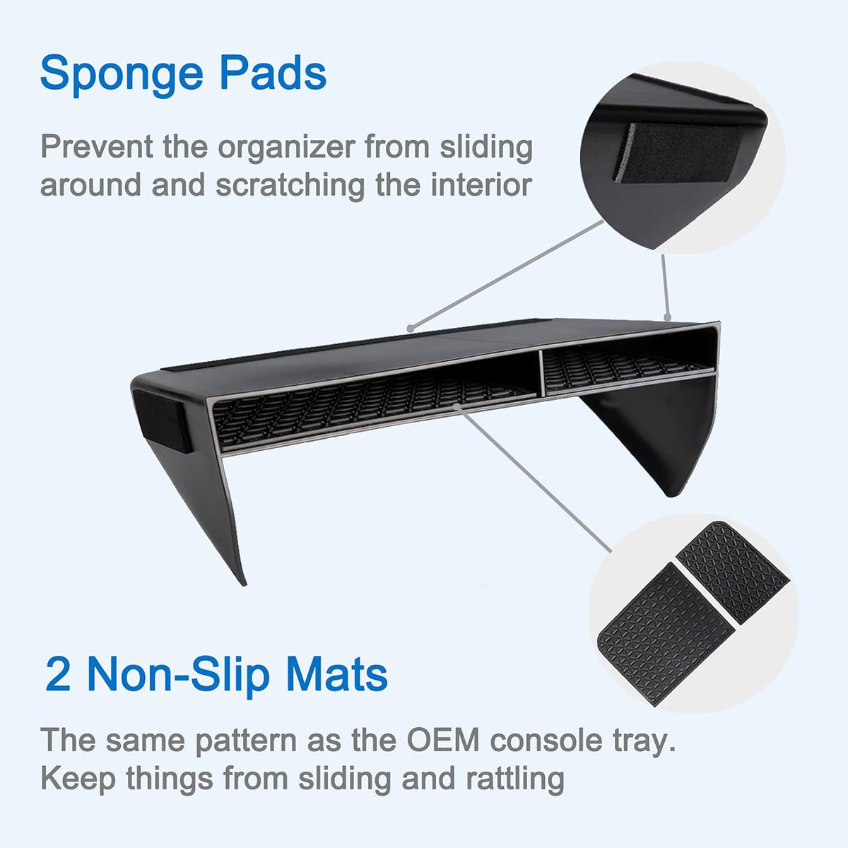 Center Console Organizer ABS Material Insert Tray Storage Box D93306