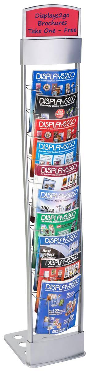 Silver Floor Literature Rack with Carrying Case R193