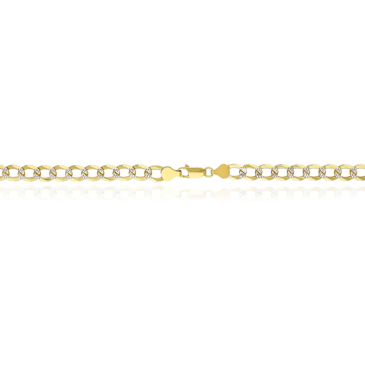 18K Gold Over Silver Diamond-Cut Cuban Chain Necklace 20"-26" S725