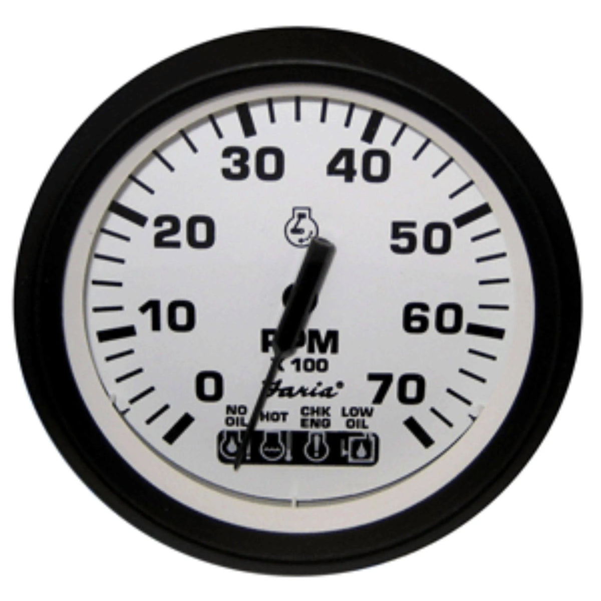 White 4x22 Tachometer with Systemcheck Indicator E4234