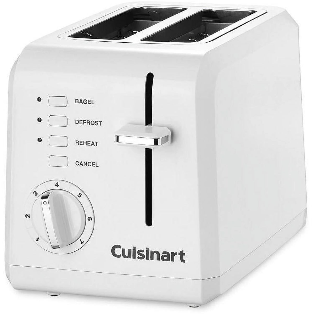 White 2-Slice Compact Plastic Toaster H52846