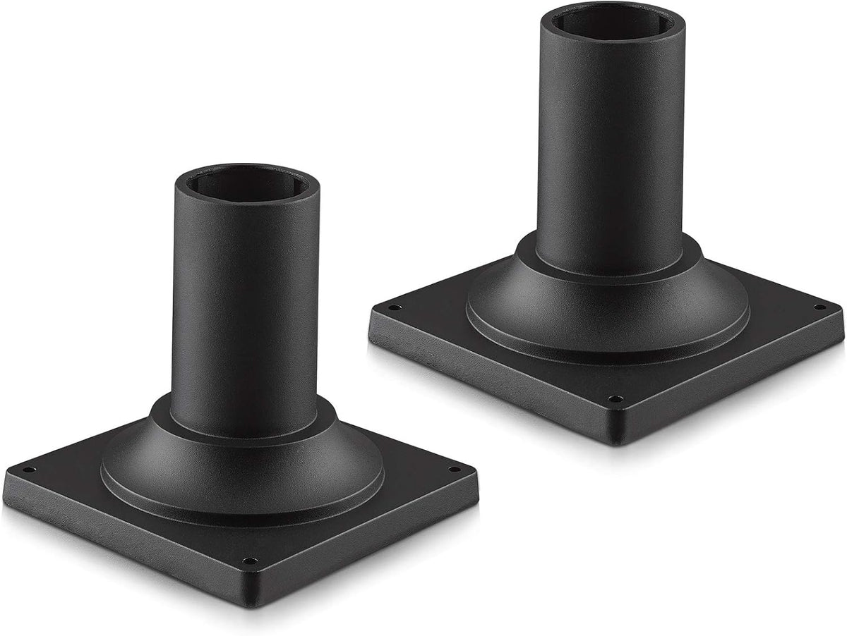 Black Cast Aluminum Pier Mount Base 2 Pack Z5355