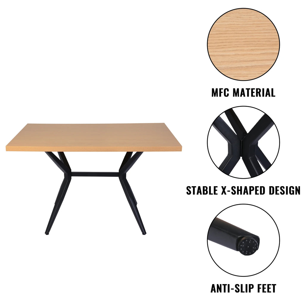 48"x30" Dining Table with Solid Metal Legs P244655