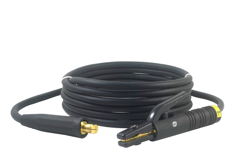 200 Amp Welding Ground Clamp Lead Assembly with Dinse Connector and #2 AWG Cable (75 Feet) V299