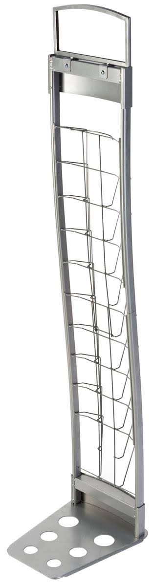 Silver Floor Literature Rack with Carrying Case R193