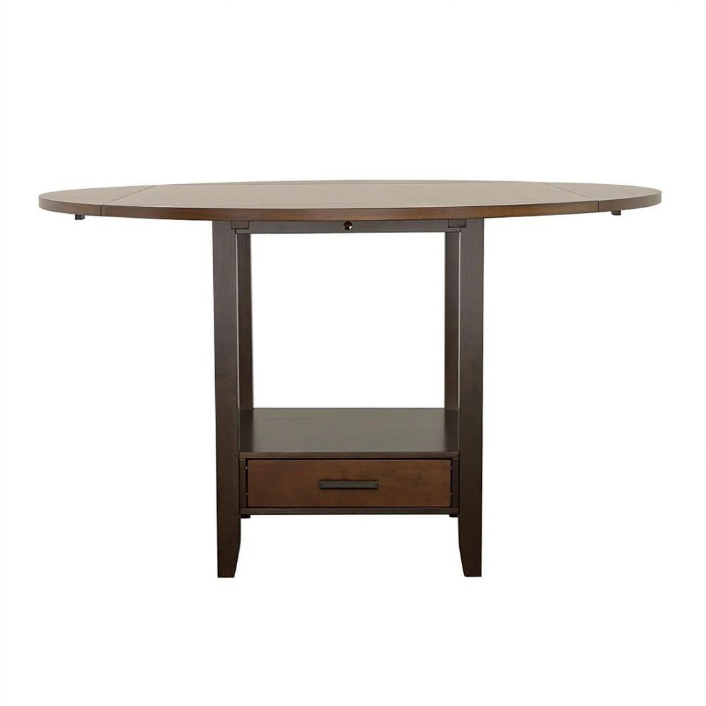 Wood Round Counter Height Drop Leaf Table K692