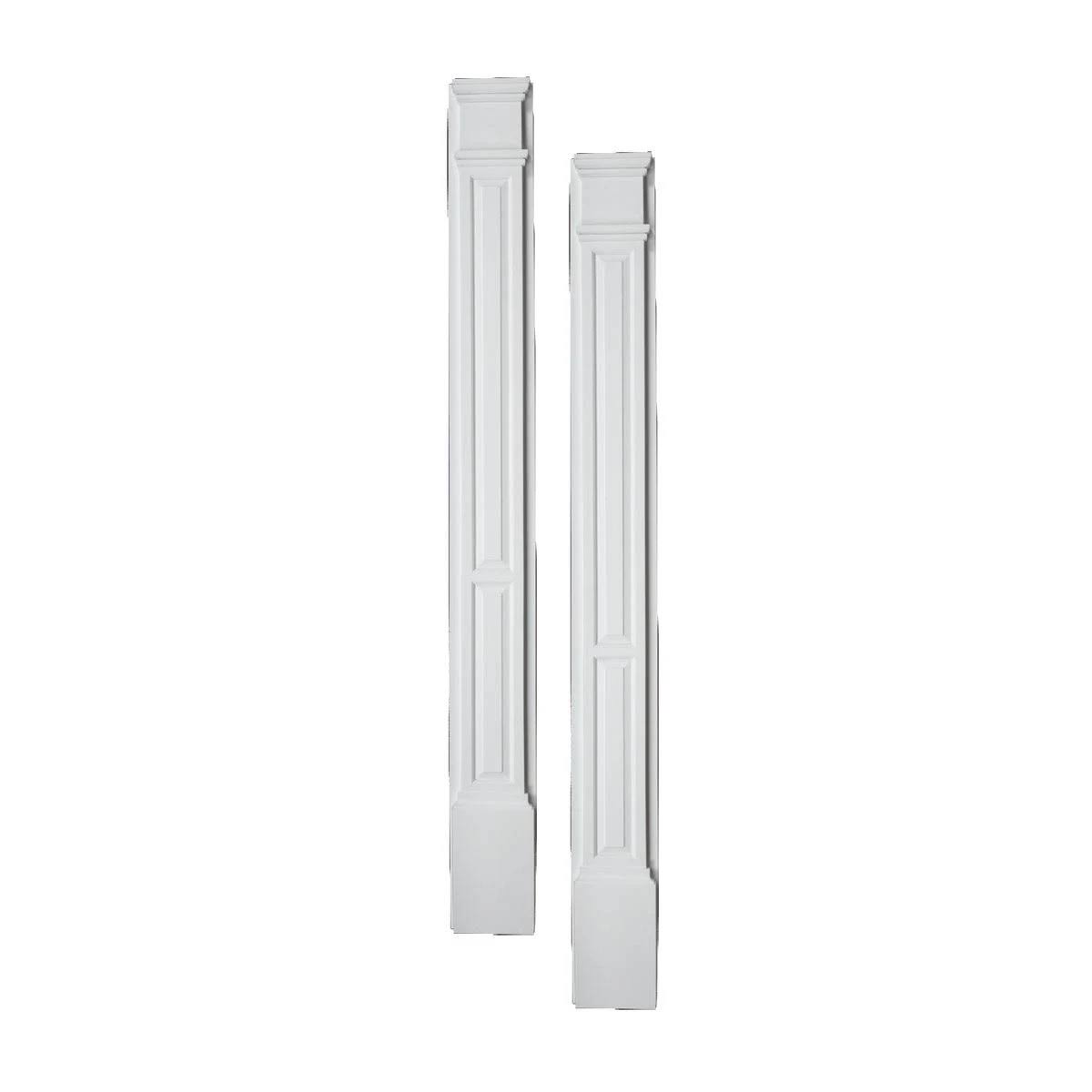 Primed Polyurethane Double Panel Pilaster Moulding with Plinth Block J7775
