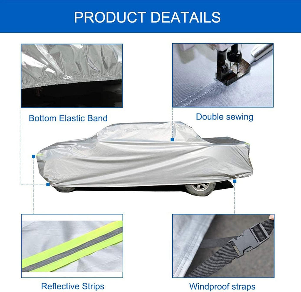 6 Layers Waterproof Car Cover 193 X72 X59 inches H48063