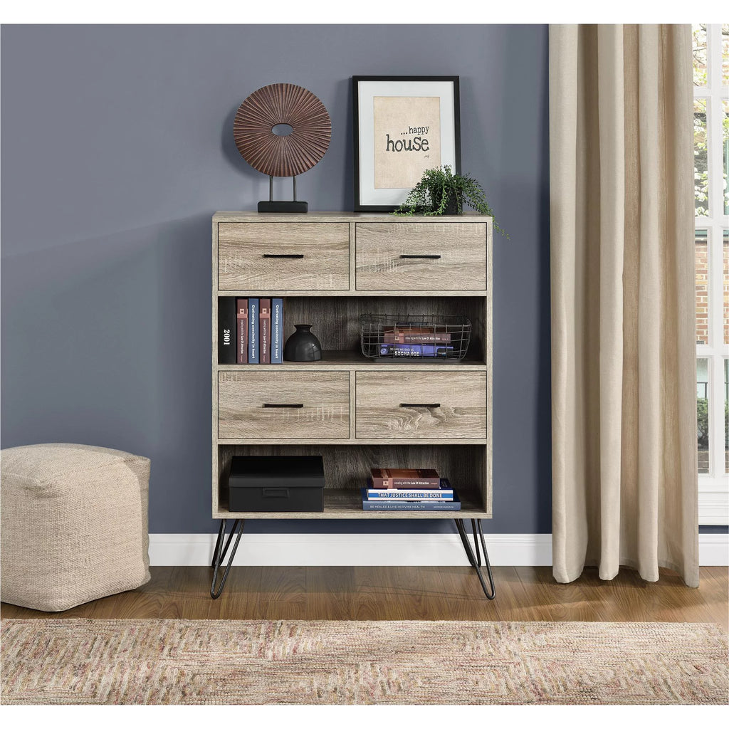 Sonoma Oak Bookcase with Bins I553