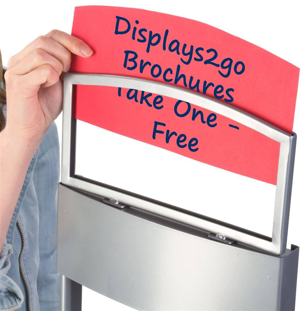 Silver Floor Literature Rack with Carrying Case R193