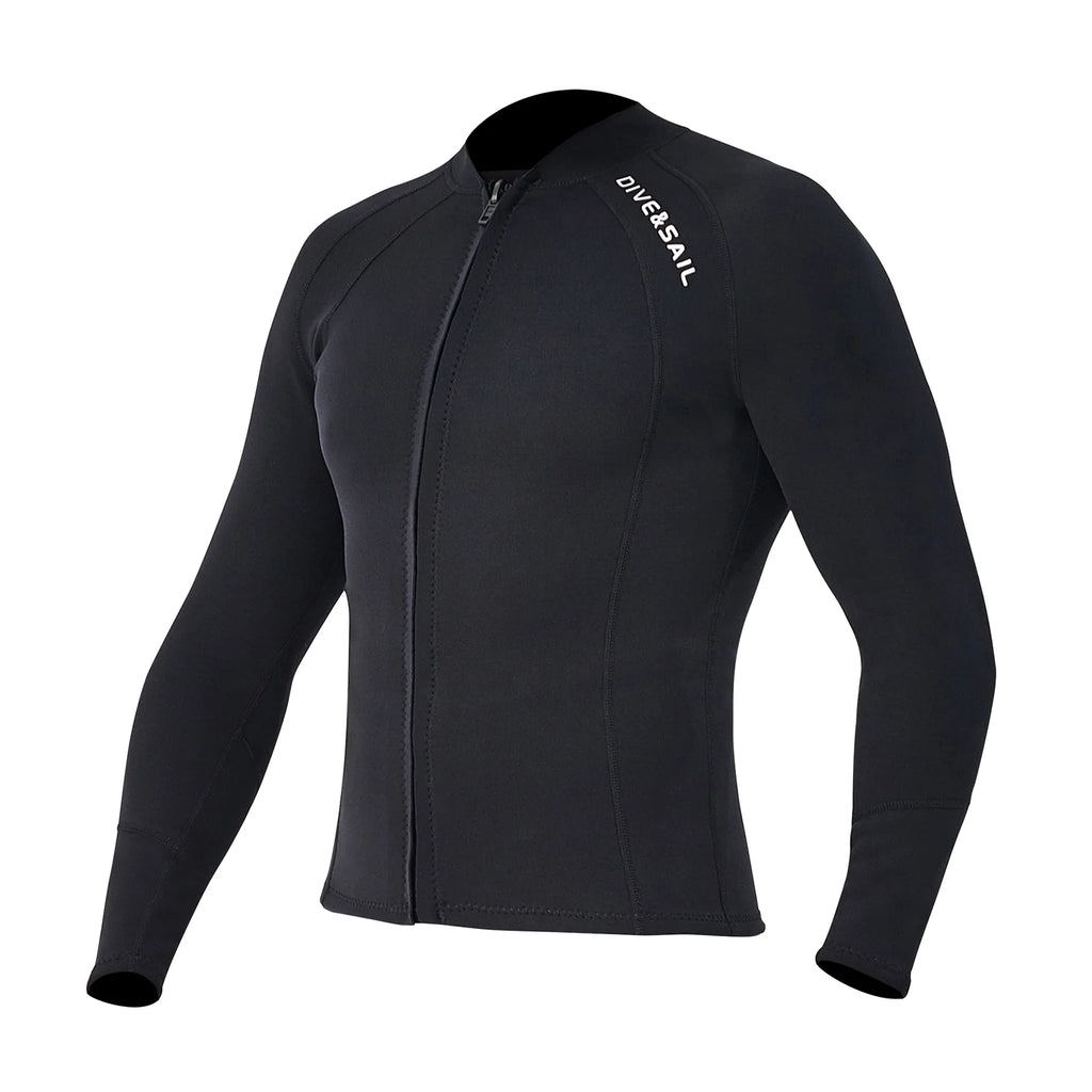 2mm Neoprene Front Zipper Wetsuits Jacket Long Sleeves G293
