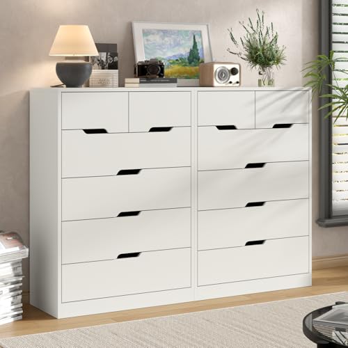 White 6 Drawer Wood Dresser S960168