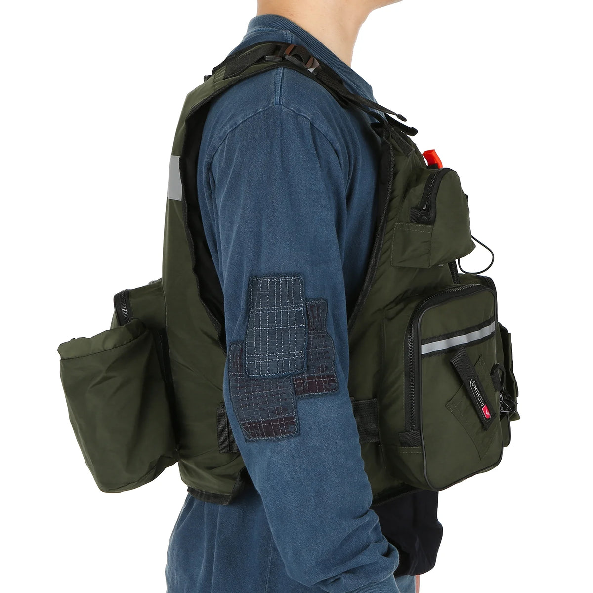 Adjustable Fly Fishing Jacket Vest with Open Sides U6837