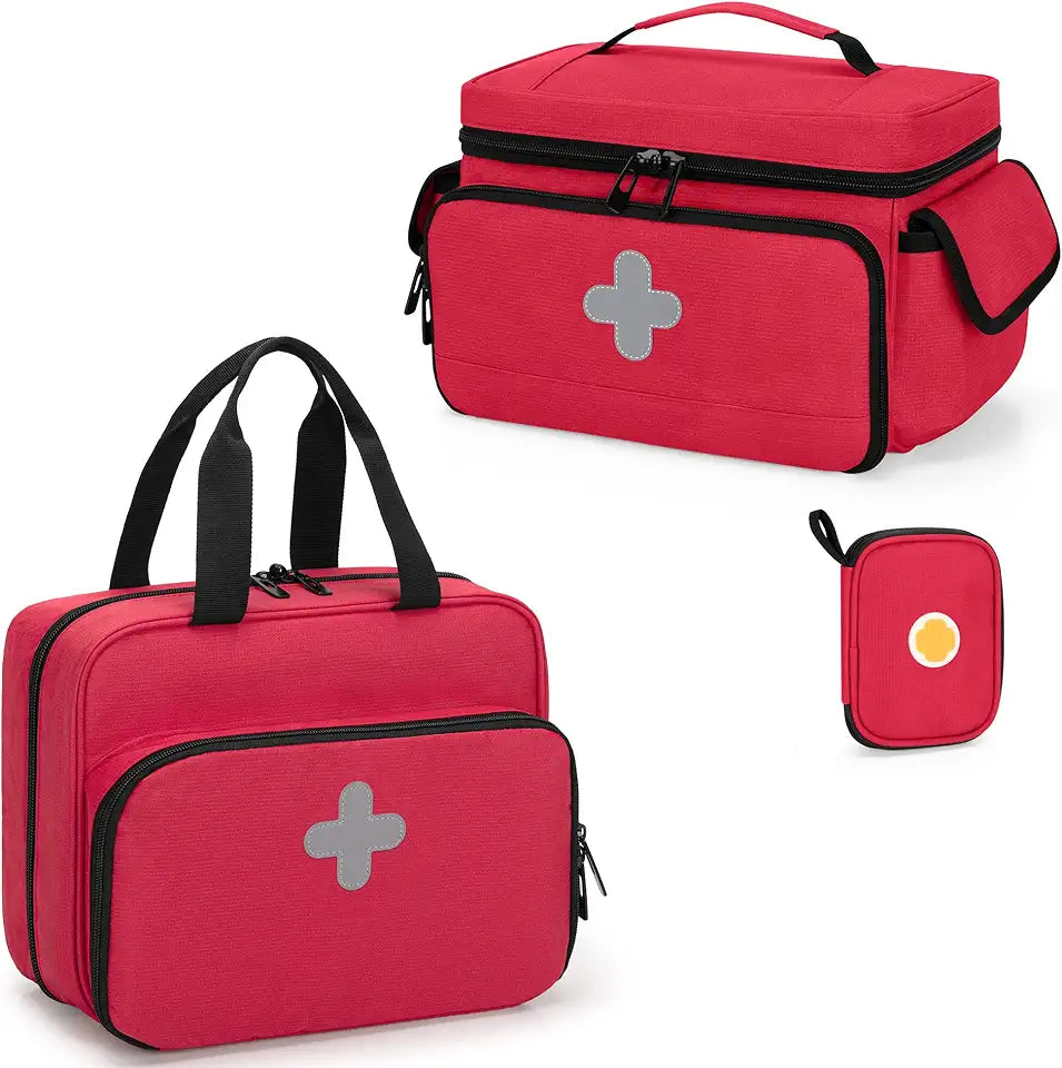 Lockable Medicine Storage Bag with Zippered Pouches U668434