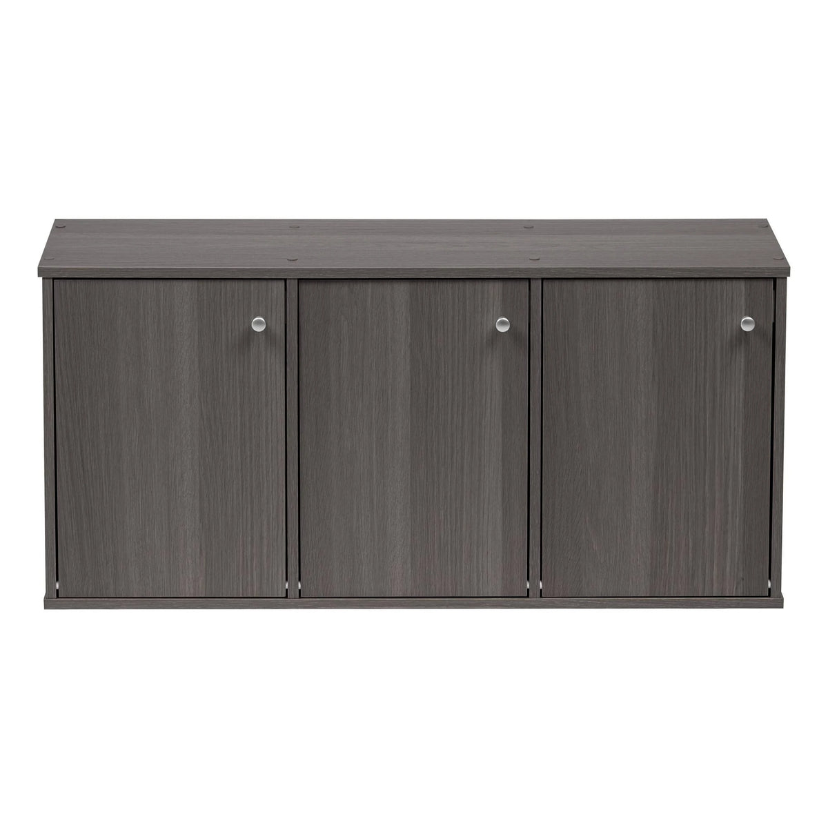 3-Tier 3-Door Wood Bookcase Storage Shelf P354