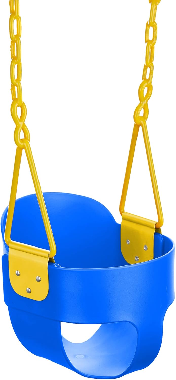 Blue Toddler Swing with Chain and Carabiners I932
