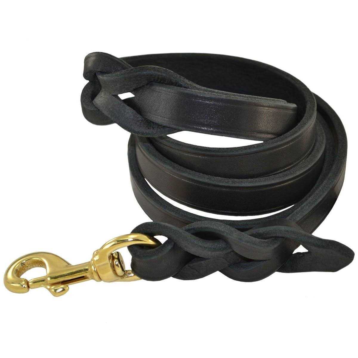Braided Leather Leash W254
