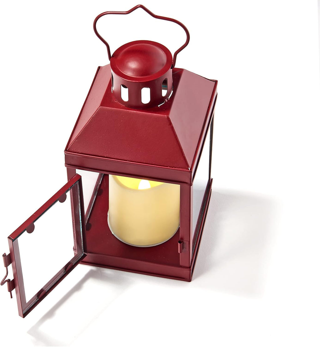 9 Inch Decorative Outdoor Lantern with LED Flameless Candle R5736