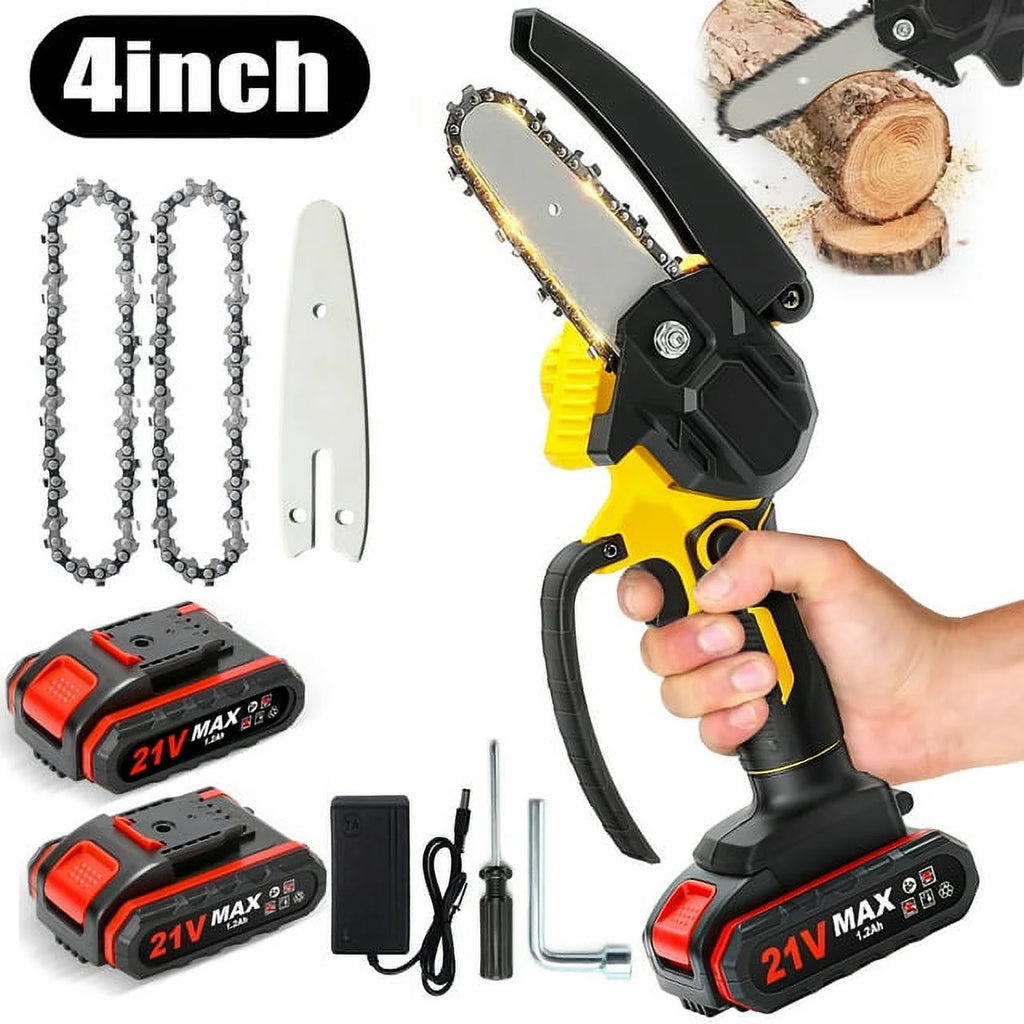 4 inch Mini Cordless Chainsaw with 2 Battery G200