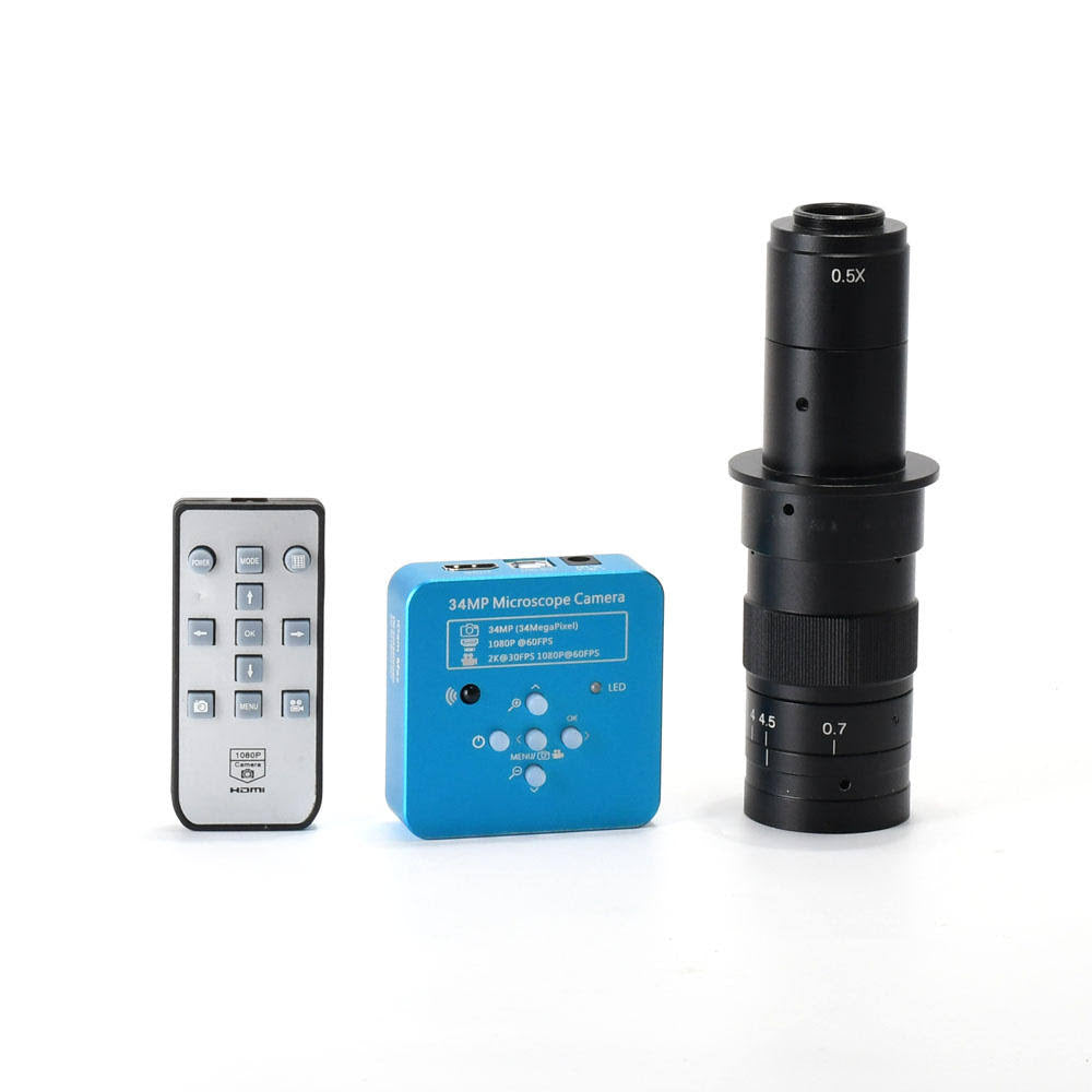 34MP 2K USB Industrial Microscope Camera with 180X C-Mount Lens K522821