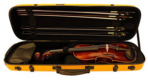 Oblong Fiberglass Violin Case Orange 4/4 Z954