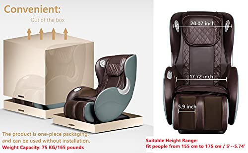 Light Grey SL Track Full Body Massage Recliner D126137