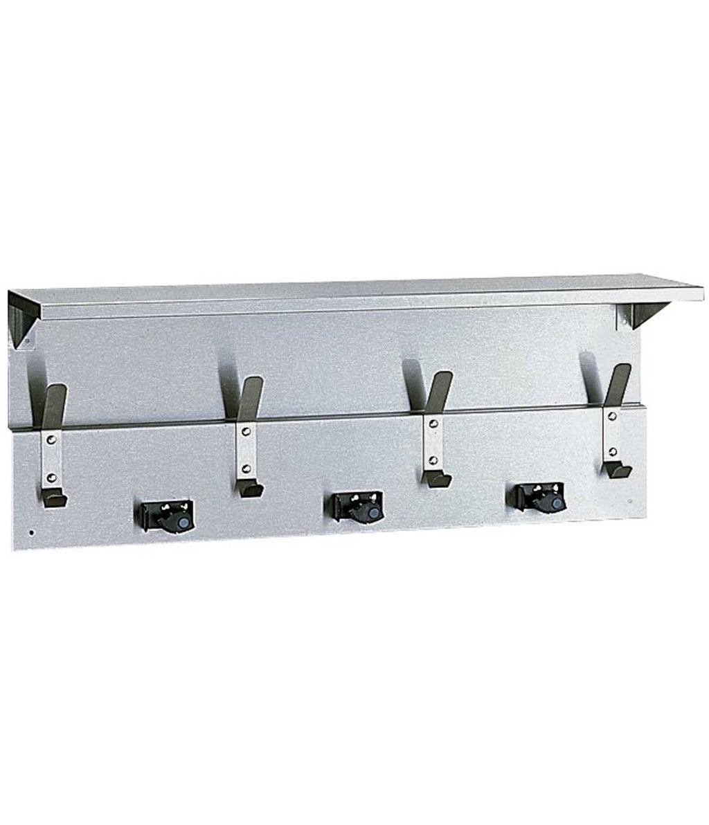 Shelf with Mop and Broom Holders and Hooks N511