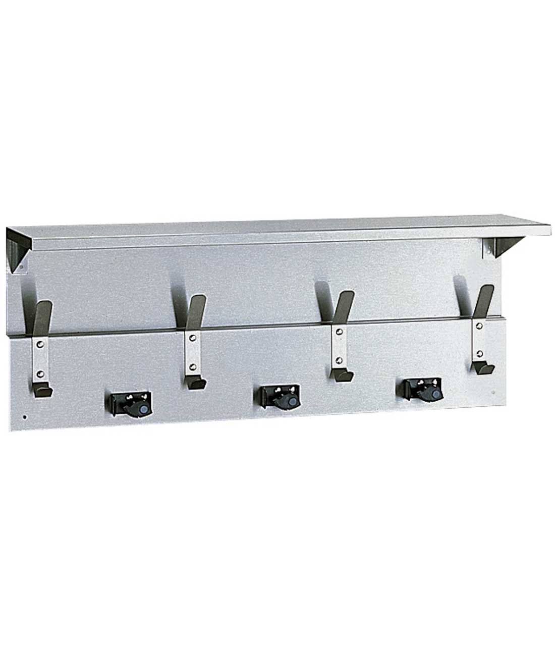 Shelf with Mop and Broom Holders and Hooks N511