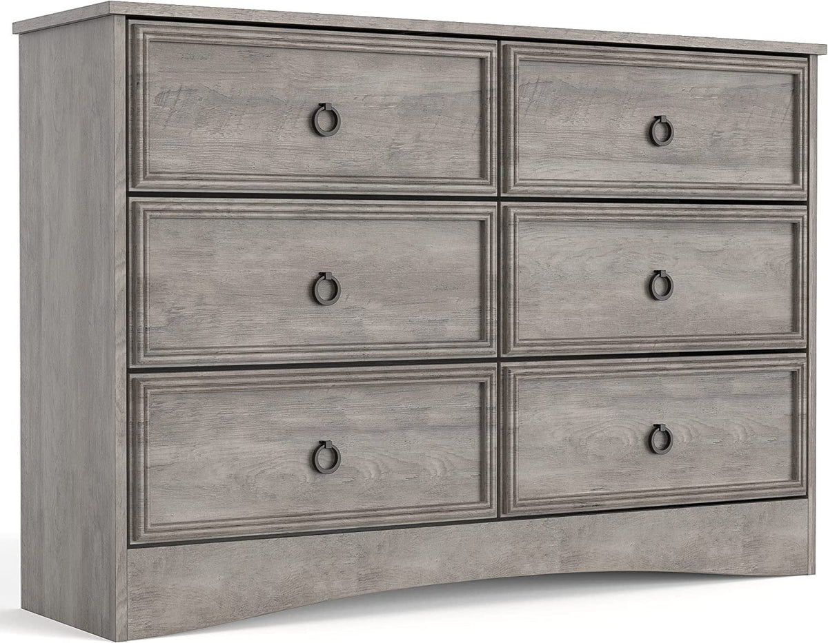Gray 6 Drawer Dresser X784