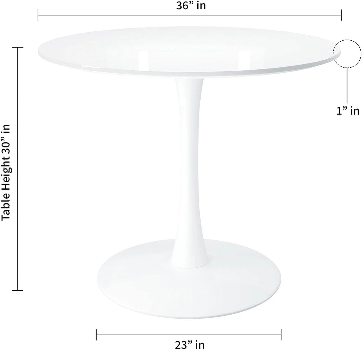 White Wood Top Dining Table C60694