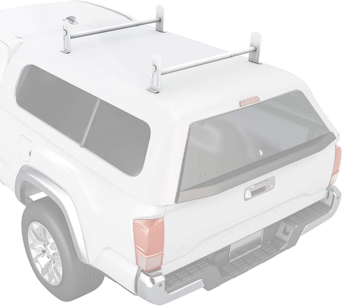 Matte White Adjustable Steel Pickup Truck Cap Rack System E484