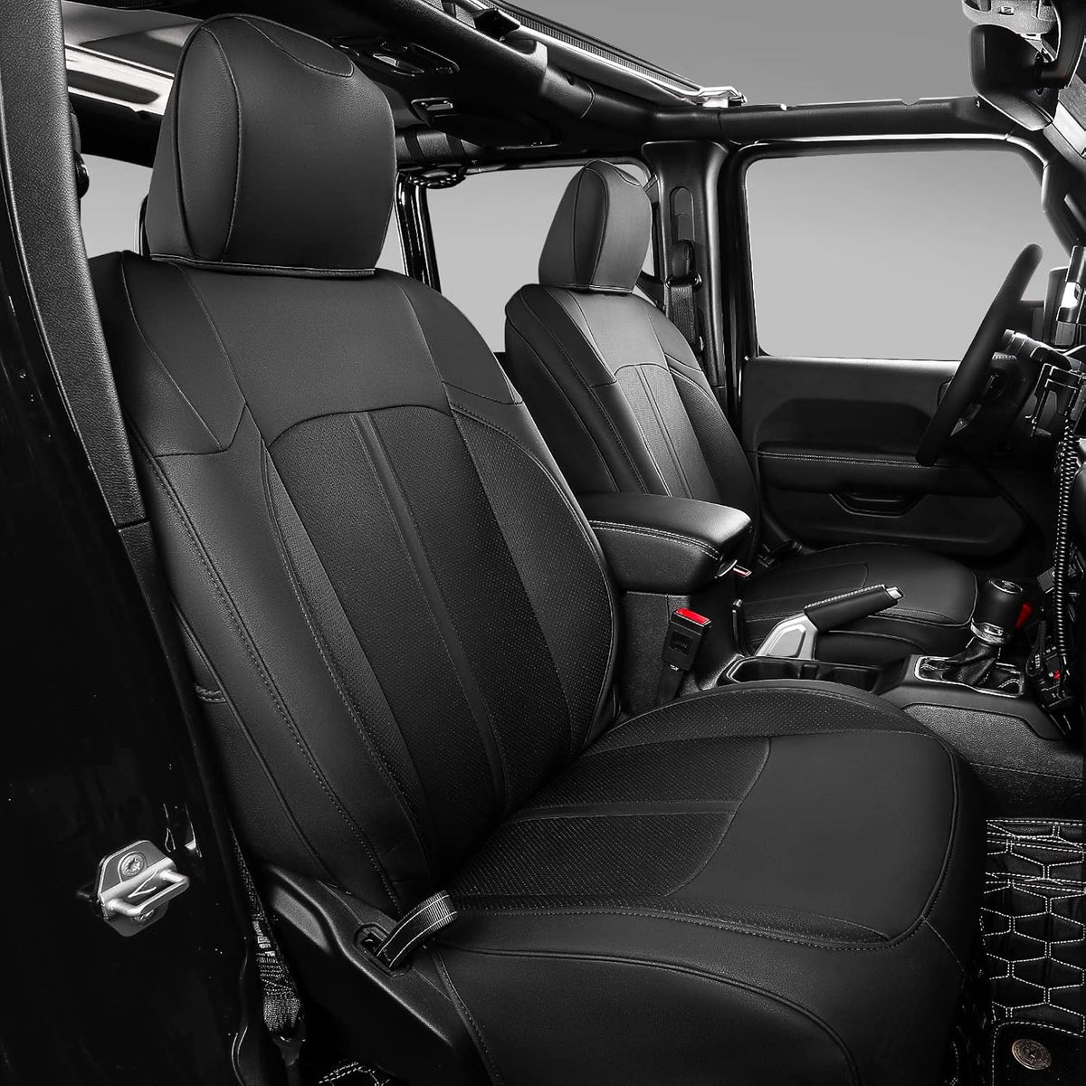 PU Leather Car Seat Covers Front and Back W88563