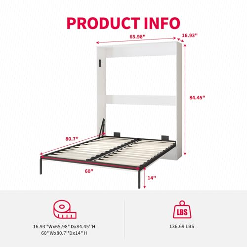 Dark Grey Murphy Bed with Wardrobe M372