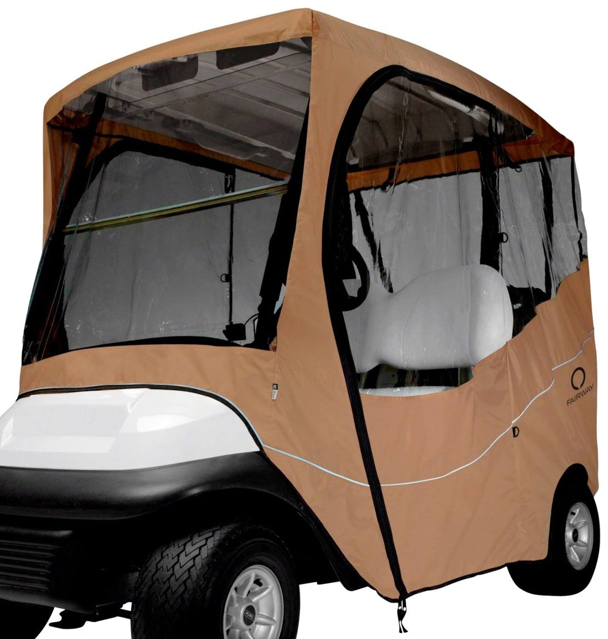 Khaki Golf Cart Travel Enclosure Long Roof E38638