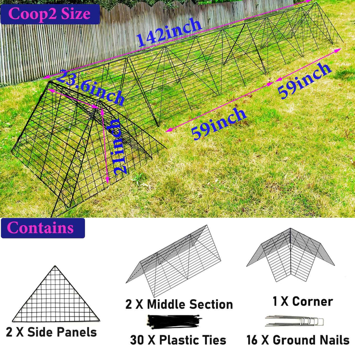 Chicken Tunnels for Yard L38775