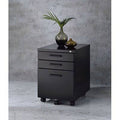 Black 3-Drawer Mobile Filing Cabinet Q7662