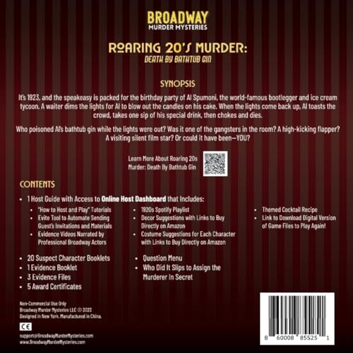 Murder Mystery Game Physical Game Kit N340