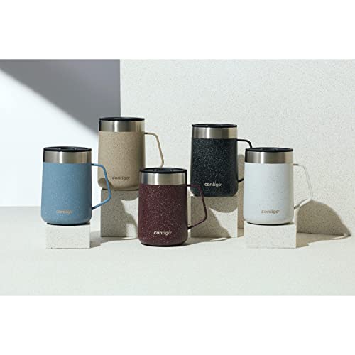 14oz Stainless Steel Vacuum-Insulated Mug with Handle and Splash-Proof Lid K1702