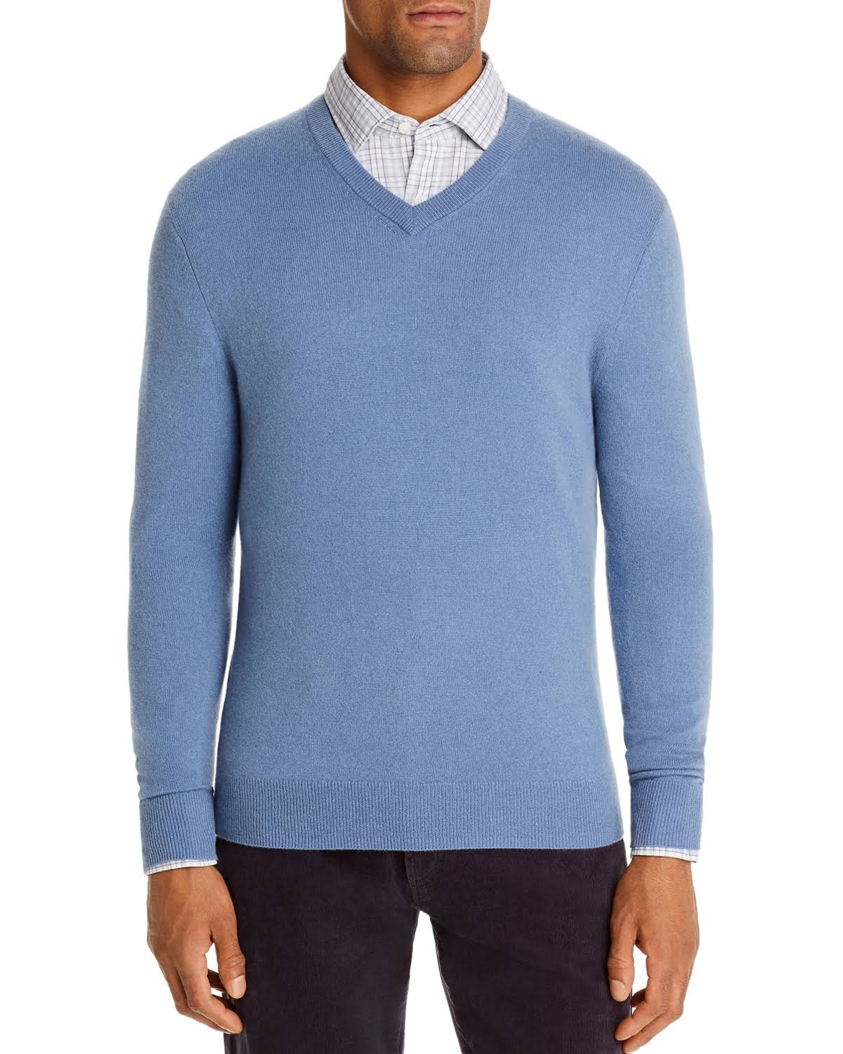 Ivory Cashmere V-Neck Sweater I447
